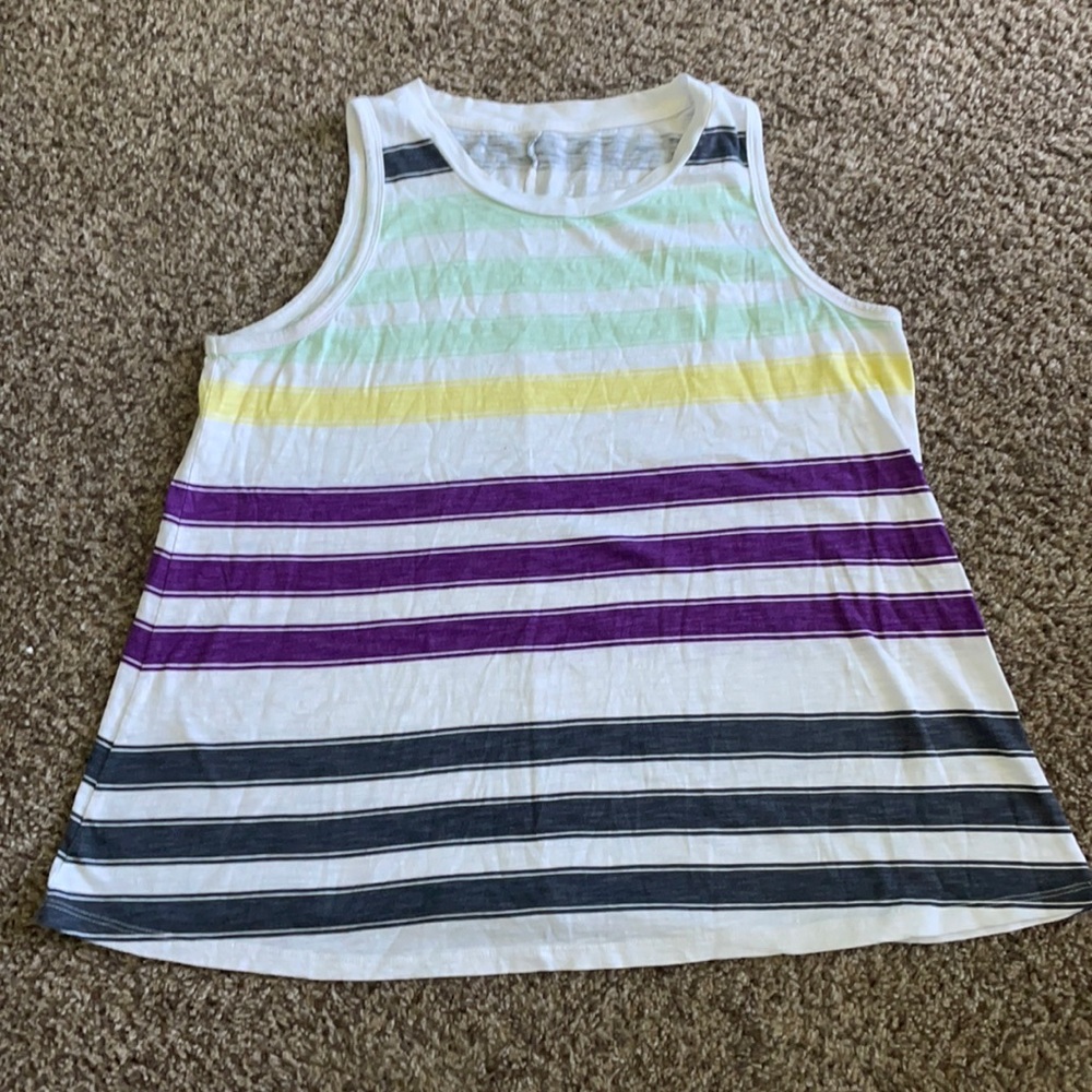 24/7 Multicolored Striped Tank Top